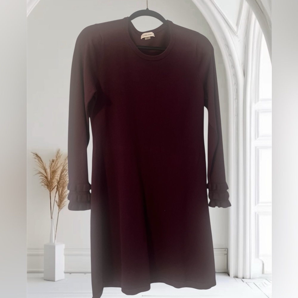 Calvin Klein Deep Purple Sweater Dress